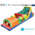 Inflatable Obstacle Course with Slide Tunnels for Kids